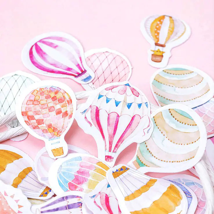 Hot Air Balloon Stickers for DIY Journals and Albums