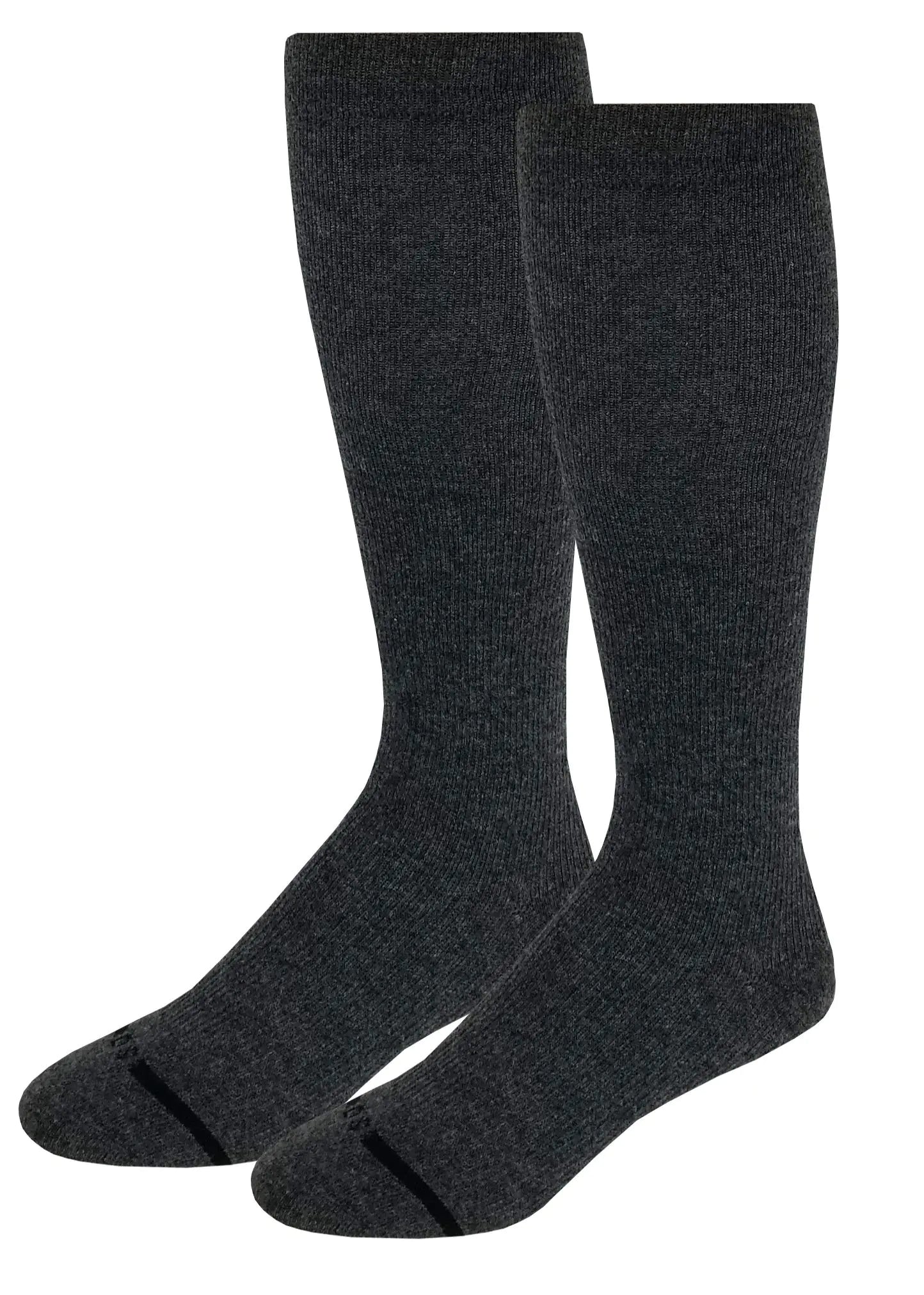 Dr. Shams Merino Wool Compression Knee High Socks Ideal for Hiking Travel-Sports-Nurses-Reduces Swelling (Charcoal Small/Medium)