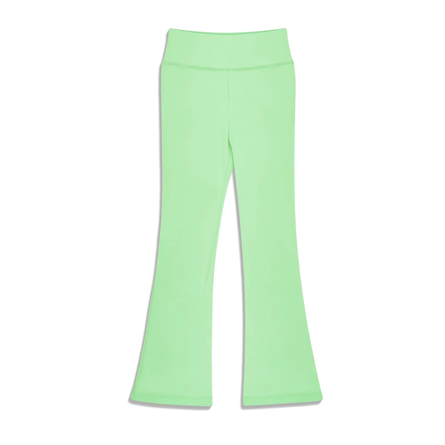 BIG ELEPHANT Girls Flare Leggings Kids Bell Bottoms High Waisted Bootcut Yoga Dance Flared Pants Light Green
