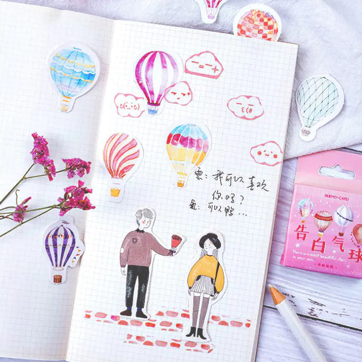 Hot Air Balloon Stickers for DIY Journals and Albums