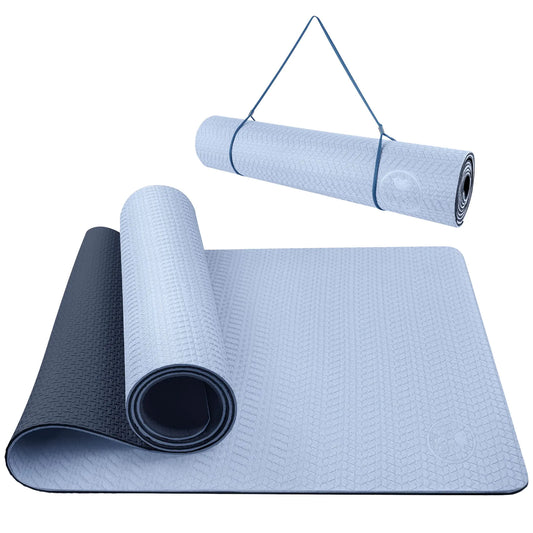 Yoga Mat Non Slip Anti-tear Yoga Mats Eco Friendly Hot Yoga Mat Thick Workout & Exercise Mat for Yoga Pilates and Fitness (72"x 24"x 6mm)