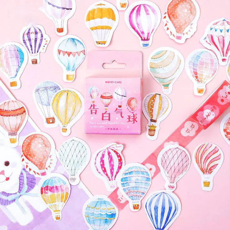 Hot Air Balloon Stickers for DIY Journals and Albums