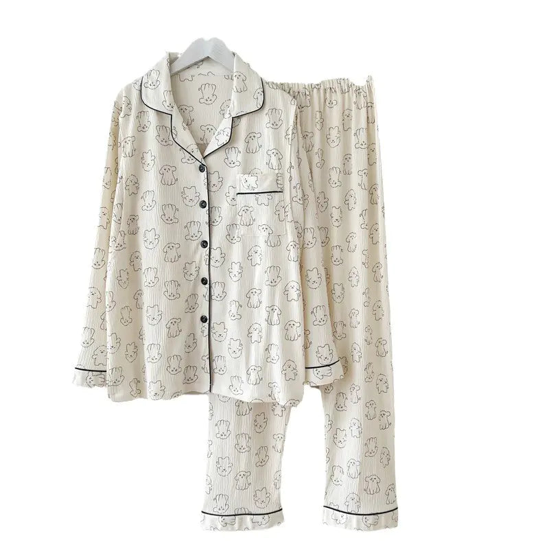 Maternity Nursing Pajama Set for Spring & Autumn