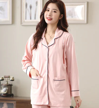 New Long Sleeve Maternity Nursing Pajamas Set