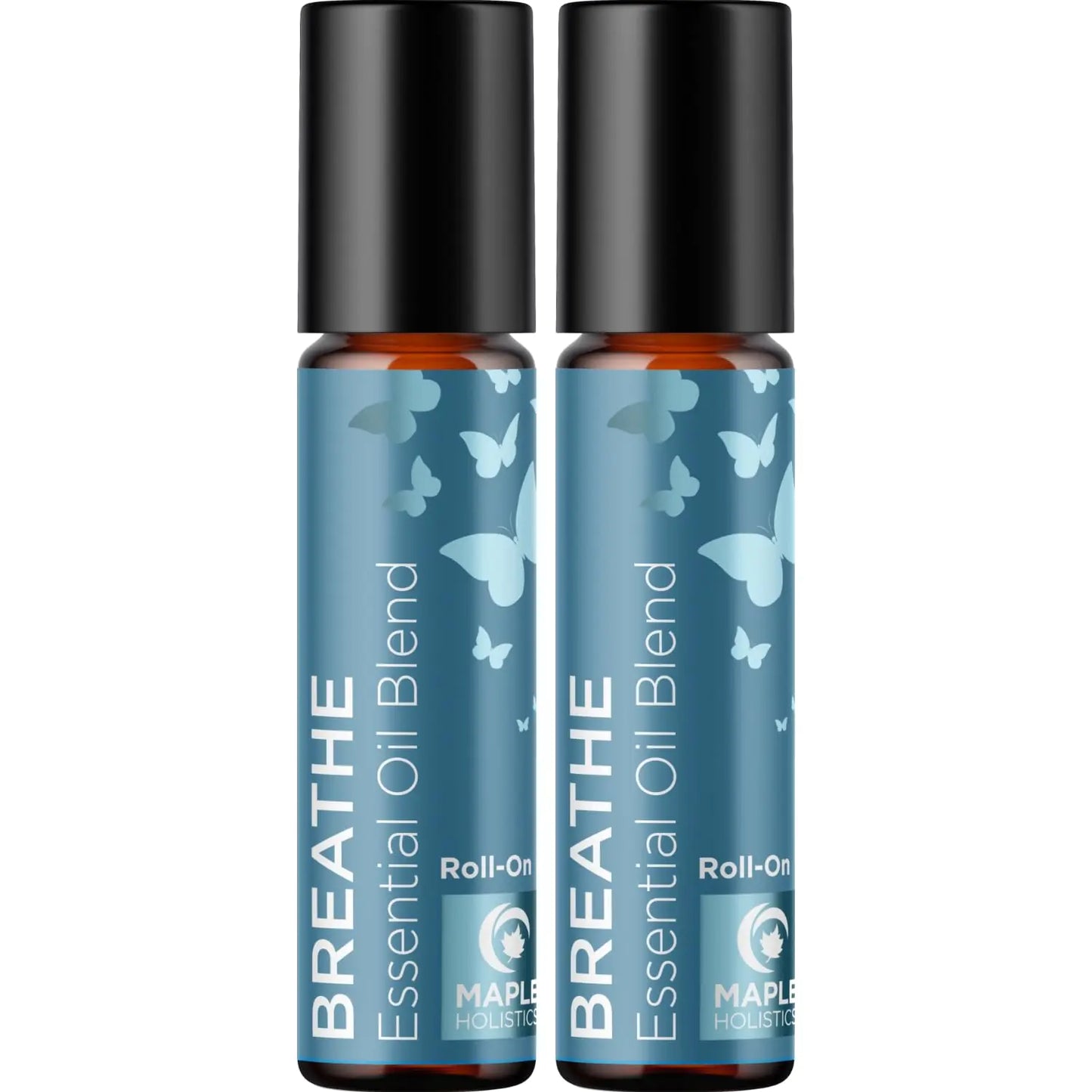 Breathe Essential Oil Roll On - Aromatherapy Essential Oil Roller with Invigorating Essential Oils - Refreshing Essential Oil Blend with Eucalyptus Peppermint Spearmint & Tea Tree Oils (2 Pack)