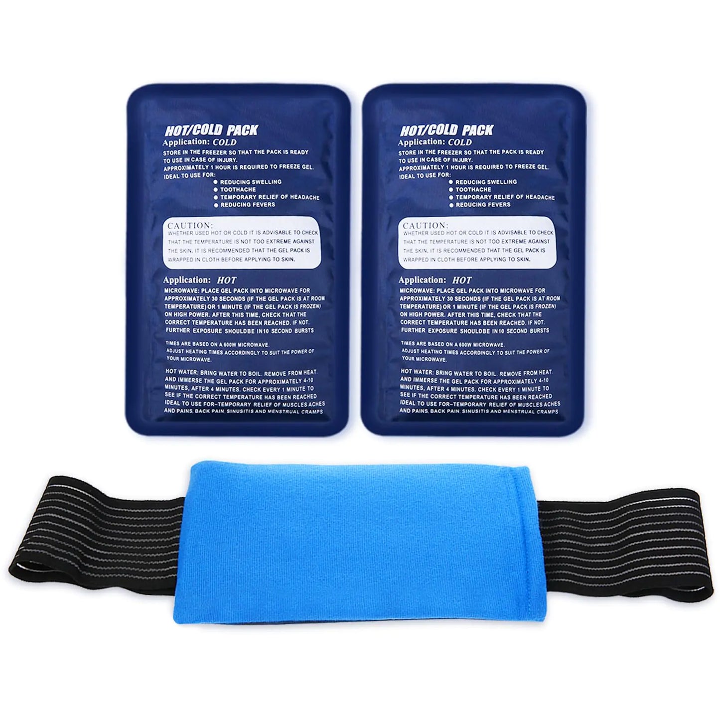 Ice Pack (3-Piece Set) Ice Packs for Injuries Reusable Gel Ice Packs Support Alleviate Joint and Muscle Pain - Hot and Cold Packs for Knees Back Shoulder & More