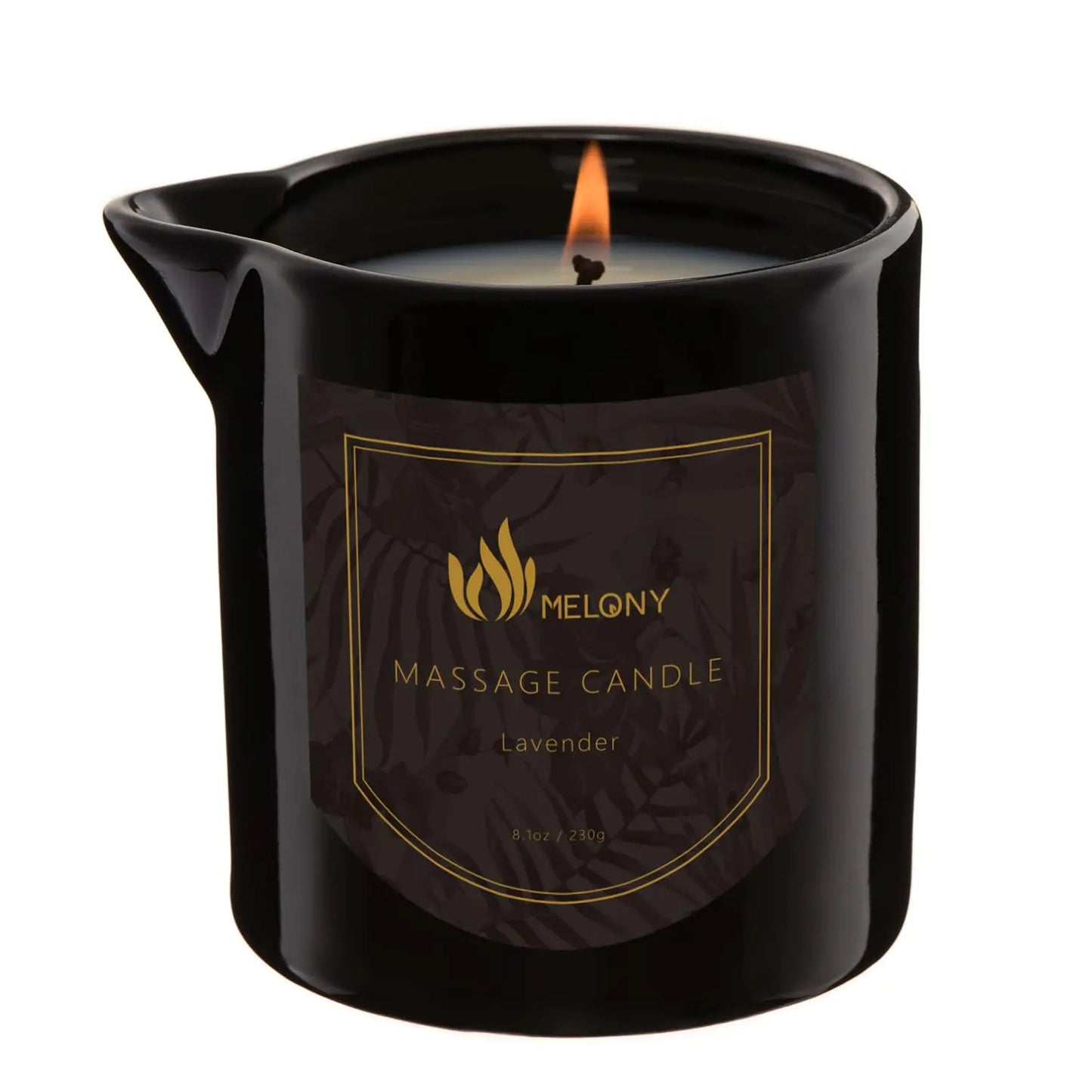 MELONY Massage Oil Candle for Pure Relaxation- 8.1 oz- Moisturizing Essential Oil Body Massage Candle for Home Spa- Amazing Gift for Women & Men (Lavender)