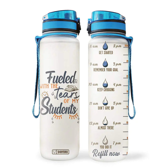 Teacher Water Bottle 32oz Teacher Appreciation Teacher Graduation Gifts Teacher Water Bottle with Times to Drink Motivational Water Bottle Water Tracker Bottle Water Bottle with Time Marker