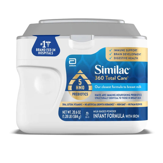 Similac 360 Total Care Infant Formula Has 5 HMO Prebiotics Our Closest Prebiotic Blend to Breast Milk Non-GMO Baby Formula Powder 20.6-oz Tub