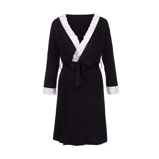 Lace Maternity Nursing and Hospital Pajamas Set