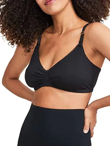 HATCH The Dream Feed and Sleep Bra - Wireless No Hardware Nursing Bras - Maternity Bra with Crossover Front for Easy Nursing Accessibility - Breathable Premium Pima Cotton- Anise - Extra Large
