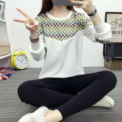 Maternity Long Sleeve Stylish Nursing Top for Fall 2018