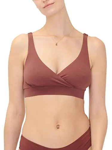 HATCH The Dream Feed and Sleep Bra - Wireless No Hardware Nursing Bras - Maternity Bra with Crossover Front for Easy Nursing Accessibility - Breathable Premium Pima Cotton- Anise - Extra Large