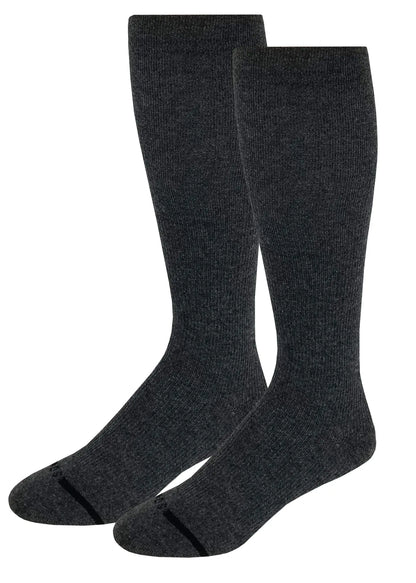 Dr. Shams Merino Wool Compression Knee High Socks Ideal for Hiking Travel-Sports-Nurses-Reduces Swelling (Charcoal Small/Medium)