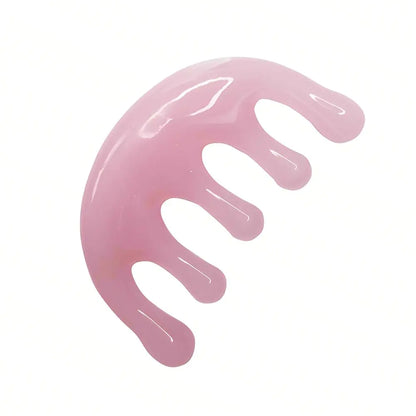 GSHOW Head Massager Scalp Resin Handheld Wide Tooth Comb Relax Massage Tool for Soothing Head Massage