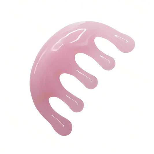GSHOW Head Massager Scalp Resin Handheld Wide Tooth Comb Relax Massage Tool for Soothing Head Massage