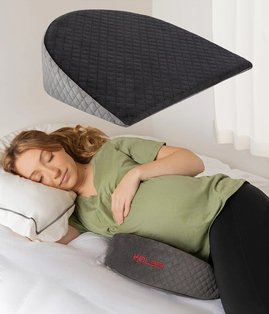 Wedge Pregnancy Pillow | Memory Foam Pregnancy Pillow for Sleeping Back Knees and Legs | Maternity Wedge Pillow for Belly Support