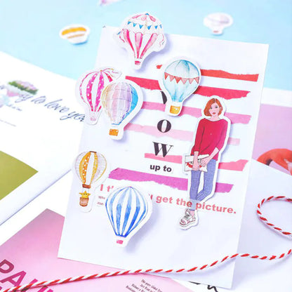 Hot Air Balloon Stickers for DIY Journals and Albums