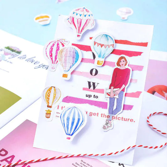 Hot Air Balloon Stickers for DIY Journals and Albums