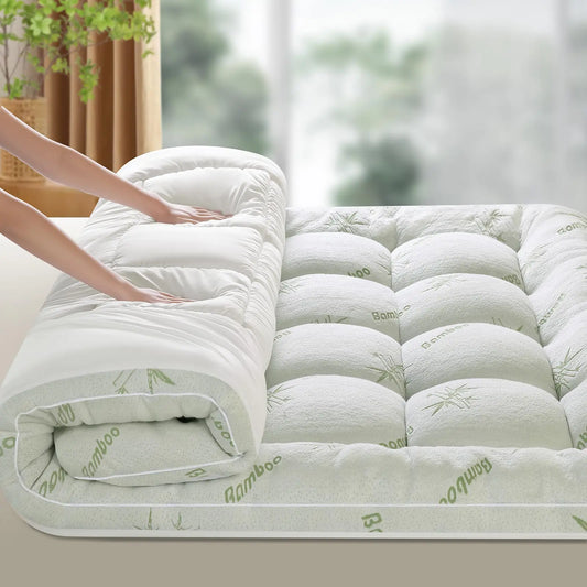 LIANLAM Bambu_Viscose Mattress Topper Twin XL1000 GSM Cooling Mattress TopperExtra Thick Mattress Pad Firm Pillow Top Mattress Topper for Back Pain with 8"-21" Deep Pocket(39"x80")
