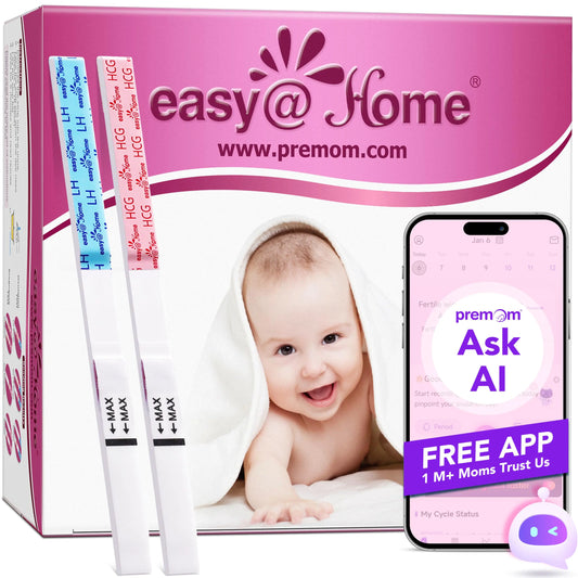 Easy@Home 50 Ovulation Test Strips and 20 Pregnancy Test Strips Combo Kit (50 LH + 20 HCG)-Package May Vary