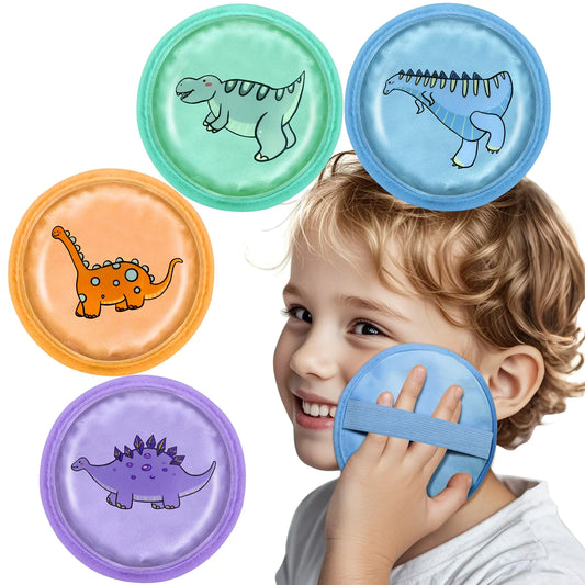 Large Kids Ice Packs for Injuries Reusable Kids Pain Relief Fever Bumps & Bruises Baby Ice Pack with 4 Hot Cold Gel Packs Reusable