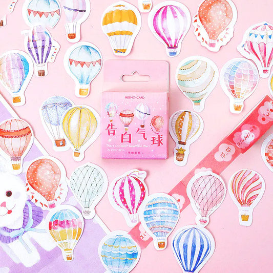 Hot Air Balloon Stickers for DIY Journals and Albums