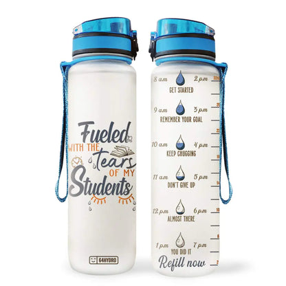 Teacher Water Bottle 32oz Teacher Appreciation Teacher Graduation Gifts Teacher Water Bottle with Times to Drink Motivational Water Bottle Water Tracker Bottle Water Bottle with Time Marker