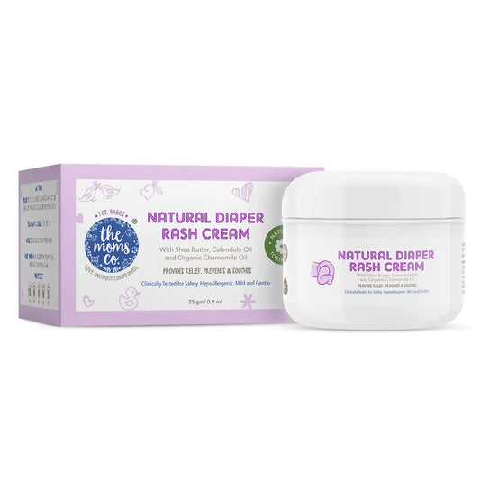 The Moms Co. Natural Diaper Rash Cream for Baby Moisturising & Nourishing Baby Cream with Zinc Oxide Shea Butter Organic Chamomile Oil (25g)