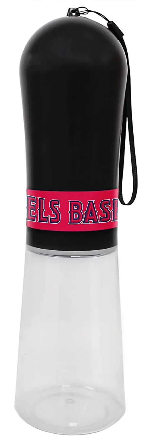 MLB Dog Water Bottle - Los Angeles Angels Baseball Pet Water Bottle. Best Cat Water Bottle. Water Fountain Dispenser for Dogs & Cats 13.5oz . Cool Pet Travel Water Bottle with 2 Carbon Water Filter