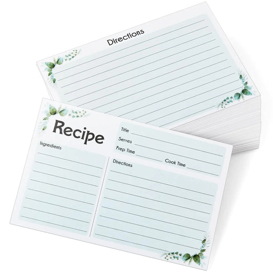 DRASTAR Recipe Card 4x6 100 Count Blank Recipe Cards Double-Sided 4x6 Recipe Cards for Bridal Shower