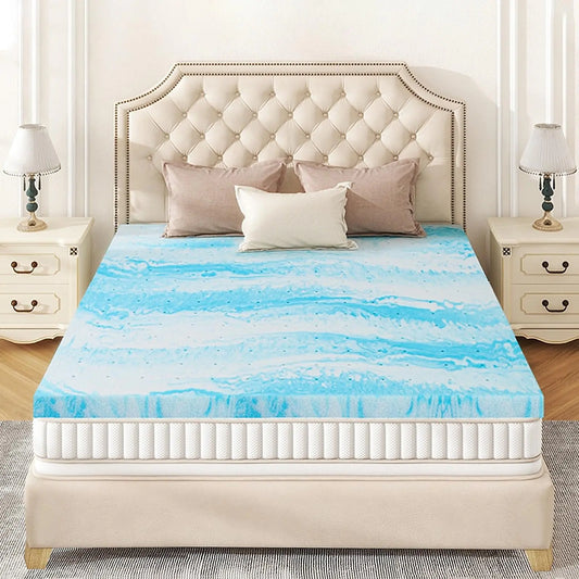 Mattress Topper Twin - 2 Inch Memory Foam Mattress Topper Cooling Gel Infusion CertiPUR Certified