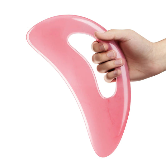 Large Gua Sha Massage Tool Lymphatic Drainage Massager Muscle Scraping Massage Tools Body Sculpting Anti Cellulite Tools for Man and Women (Pink)