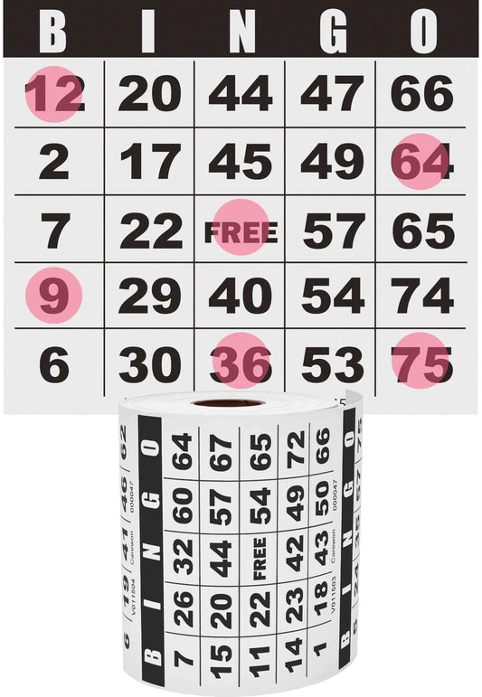 Carewon 500 Bingo Cards Paper Bingo Sheets Large Print Disposable or Reusable for Daubers or Chips
