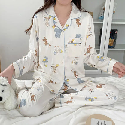 Maternity Nursing Pajama Set for Spring & Autumn