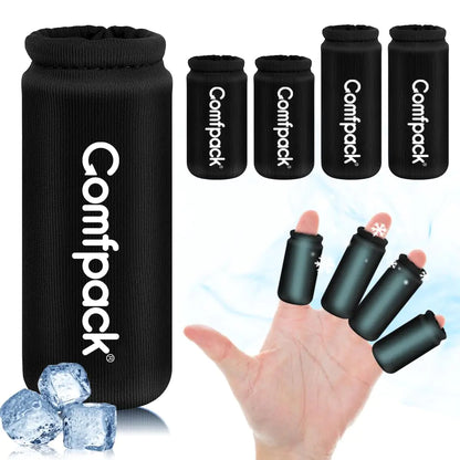 Comfpack Finger Ice Pack Sleeves for Arthritis 4PCS Finger Toe Thumb Gel Ice Packs Reusable Hot Cold Compression Finger Ice Packs for Trigger Finger Swelling Injuries Gout Sprain