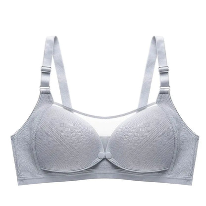 Translucent Mesh Maternity Nursing Bra with Front Button
