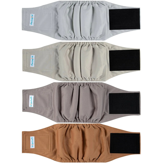 Paw Legend Washable Dogs Diapers Male Dog Belly Bands for Male Dogs Diapers Reusable Puppy & Doggie Diapers Male (4 Pack Small)