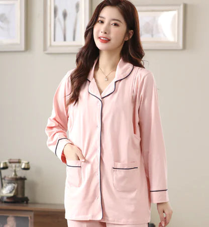 New Long Sleeve Maternity Nursing Pajamas Set
