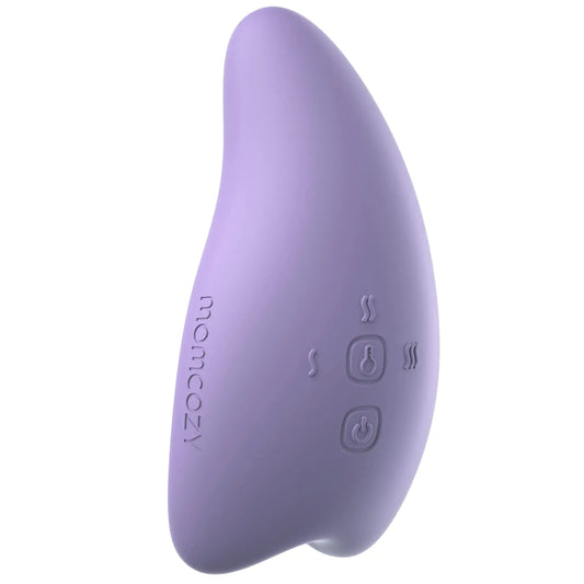 Momcozy Warming Lactation Massager 2-in-1 Soft Breast Massager for Breastfeeding Heat + Vibration Adjustable for Clogged Ducts Improve Milk Flow Lilac